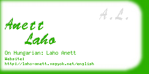 anett laho business card